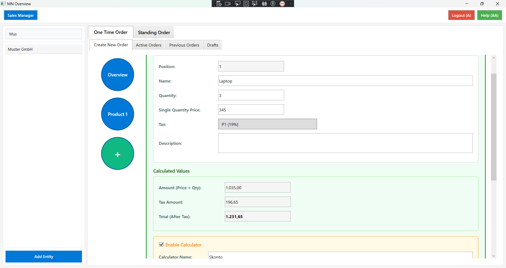 Product manager snapshot